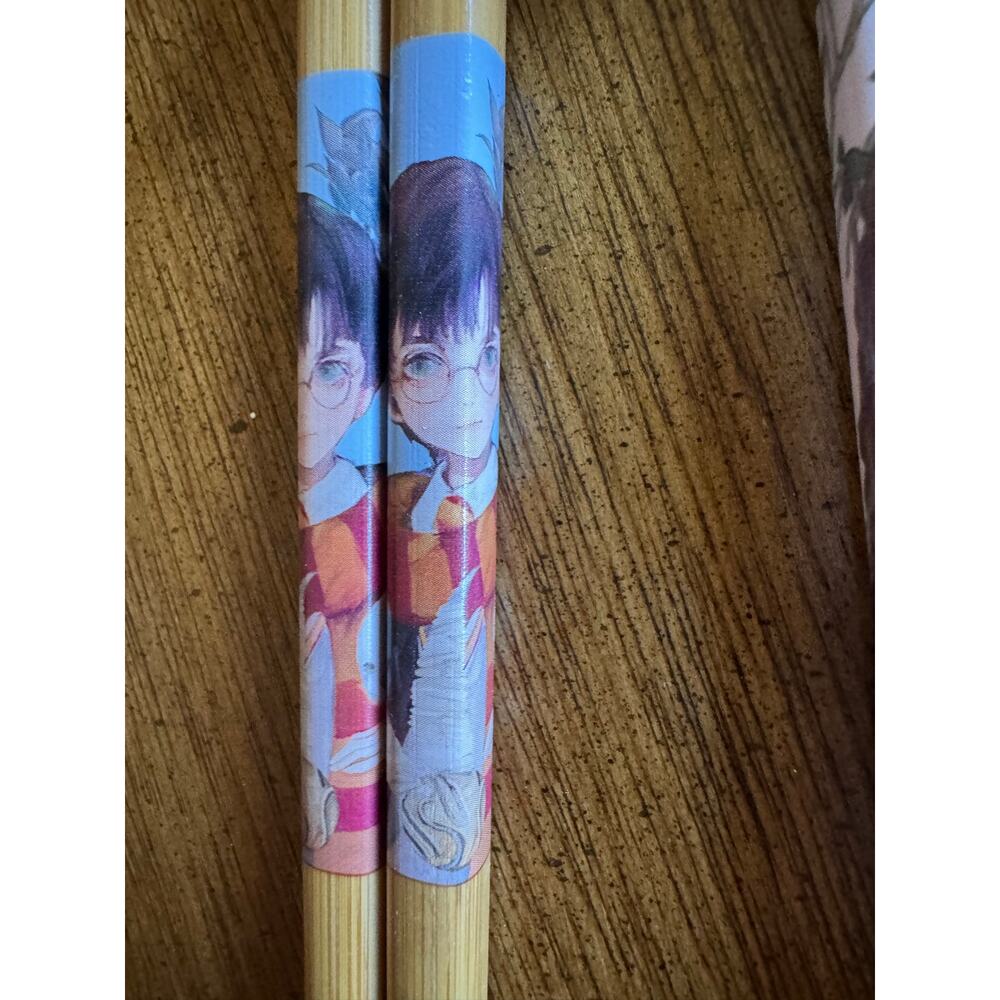 RARE Harry Potter Mahou Dokoro Japan Chopstick Hashioki Set 8pc Hedwig Draco - Picture 8 of 9